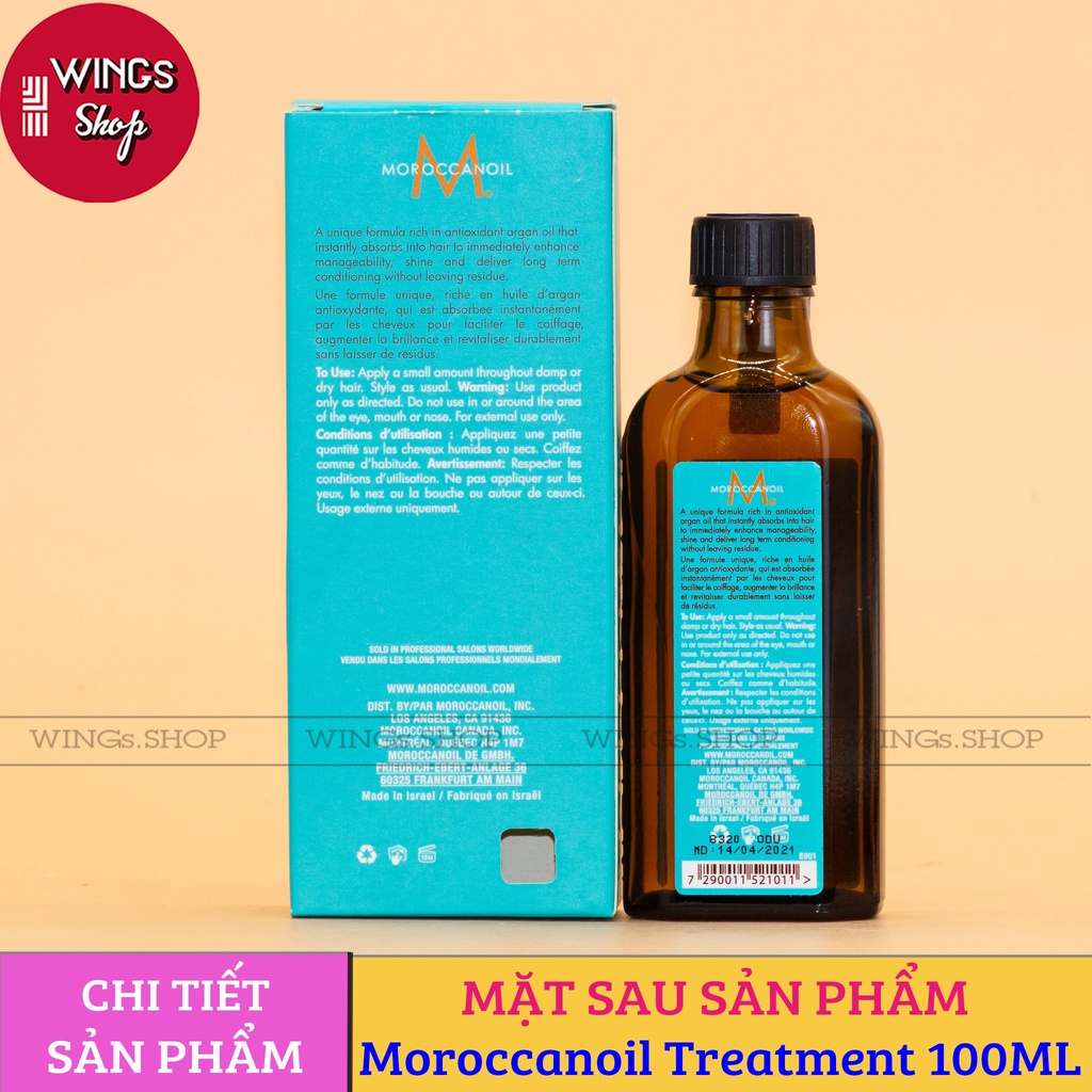 Tinh dầu dưỡng tóc Moroccanoil Treatment đủ size 10ML-100ML-125ML-200ML | Wings Shop