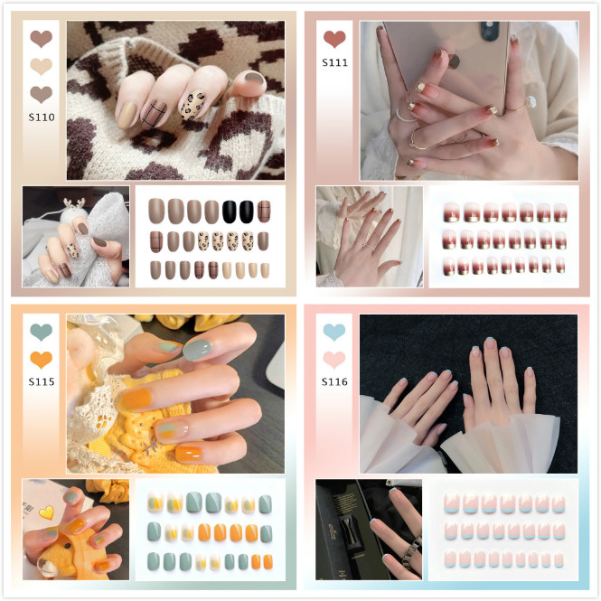 Bộ 24 Chiếc Móng Tay Giả Thanh Lịch Có Thể Đep Lắp Dễ Dàng Thông Dụng Dành Cho Nữ