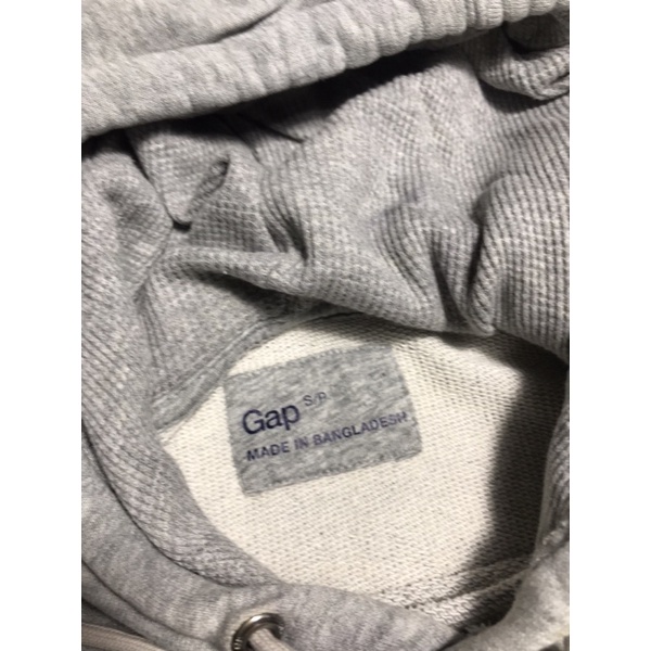 Áo Hoodie nam nữ hiệu GAP màu xám thêu logo size S