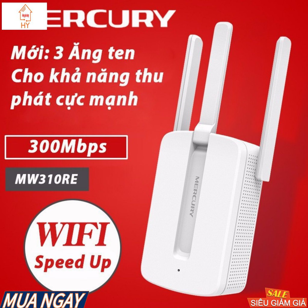 Siêu rẻ Bộ Kích Sóng Wifi Mercury Repeater MW310RE 3 RâU cực mạnh