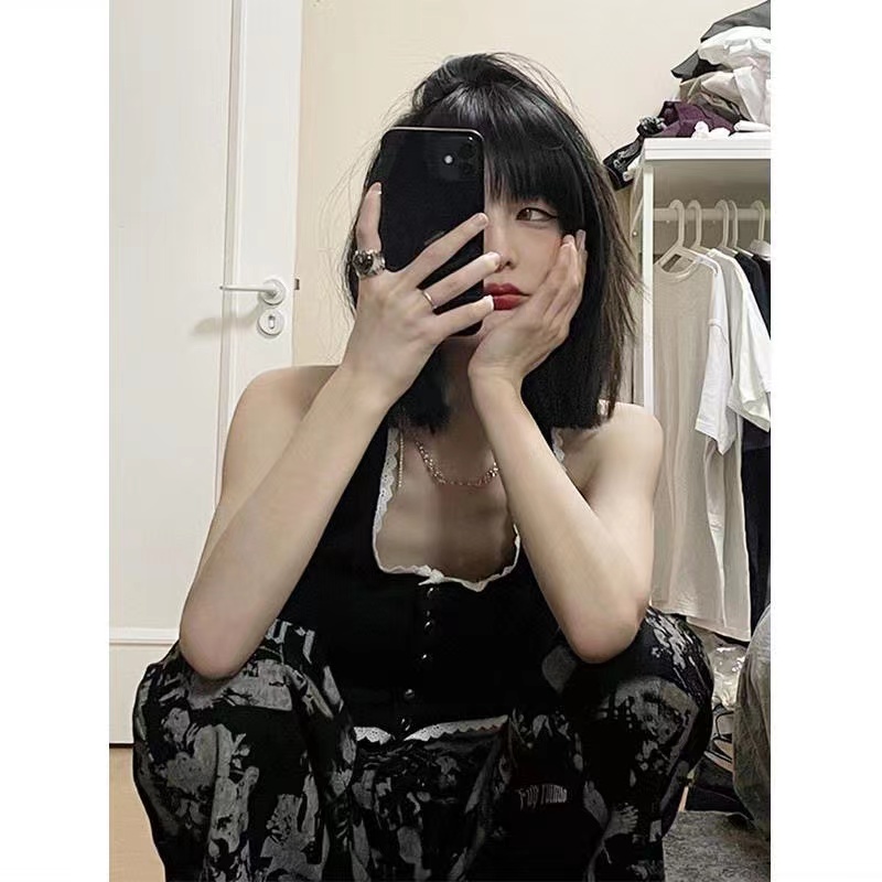 Quần Jean Nhuộm Màu Dáng Rộng Phong Cách Hip Hop Đường Phố Cá Tính Cho Nữ