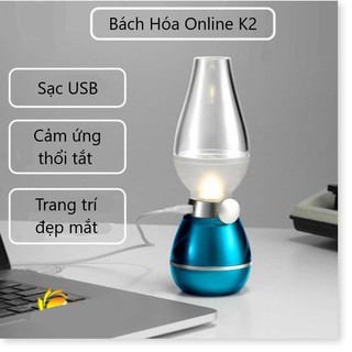 Đèn dầu điện tử cảm ứng LED thổi tắt không khói trang trí bàn thờ, phòng khách, phòng ngủ, quán cafe