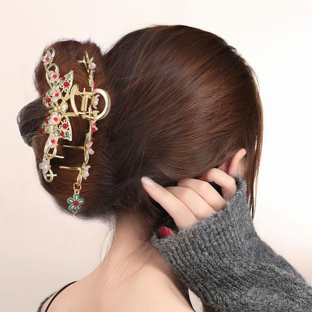 ❈Rowan❈ Kẹp Tóc Đính Ngọc Trai Thời Trang Cho Nữ|Thanh Định Hình Lỗ