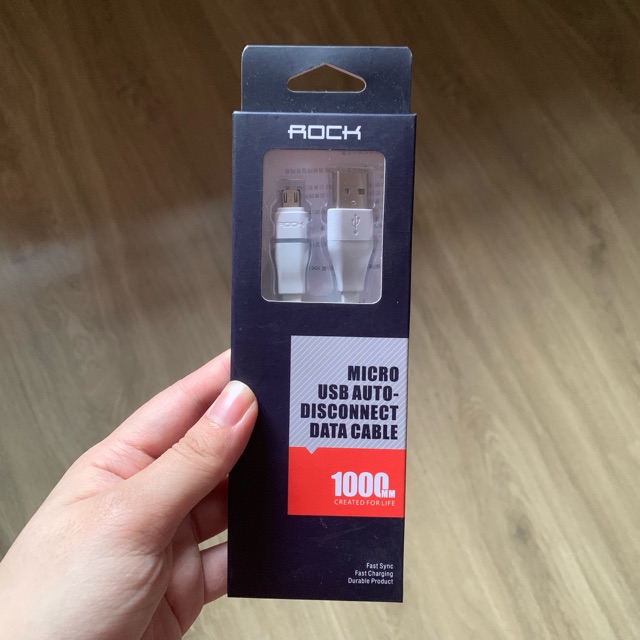 Cáp sạc tự ngắt Rock chính hãng