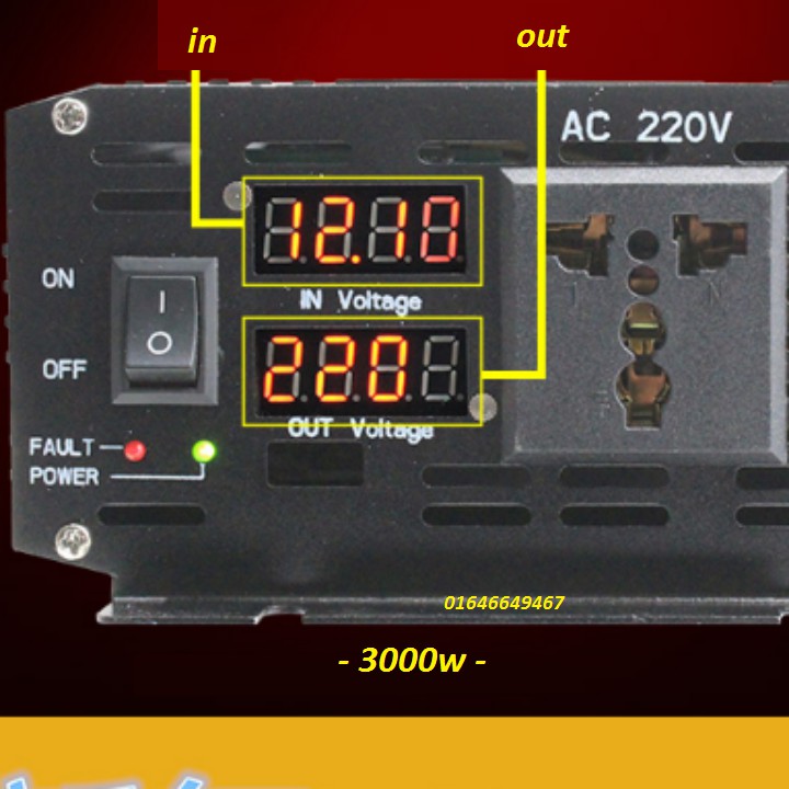 Bộ kích điện inverter sin chuẩn 12V-220V-3000w