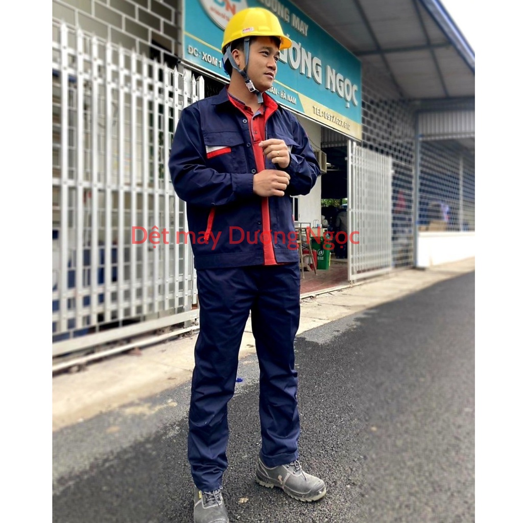Bảo Hộ Lao Động, Quần Áo Kỹ Sư Công Nhân Đồng Phục BHLĐ Nam Vải Pangrim Hàn Quốc Đủ Size PR01