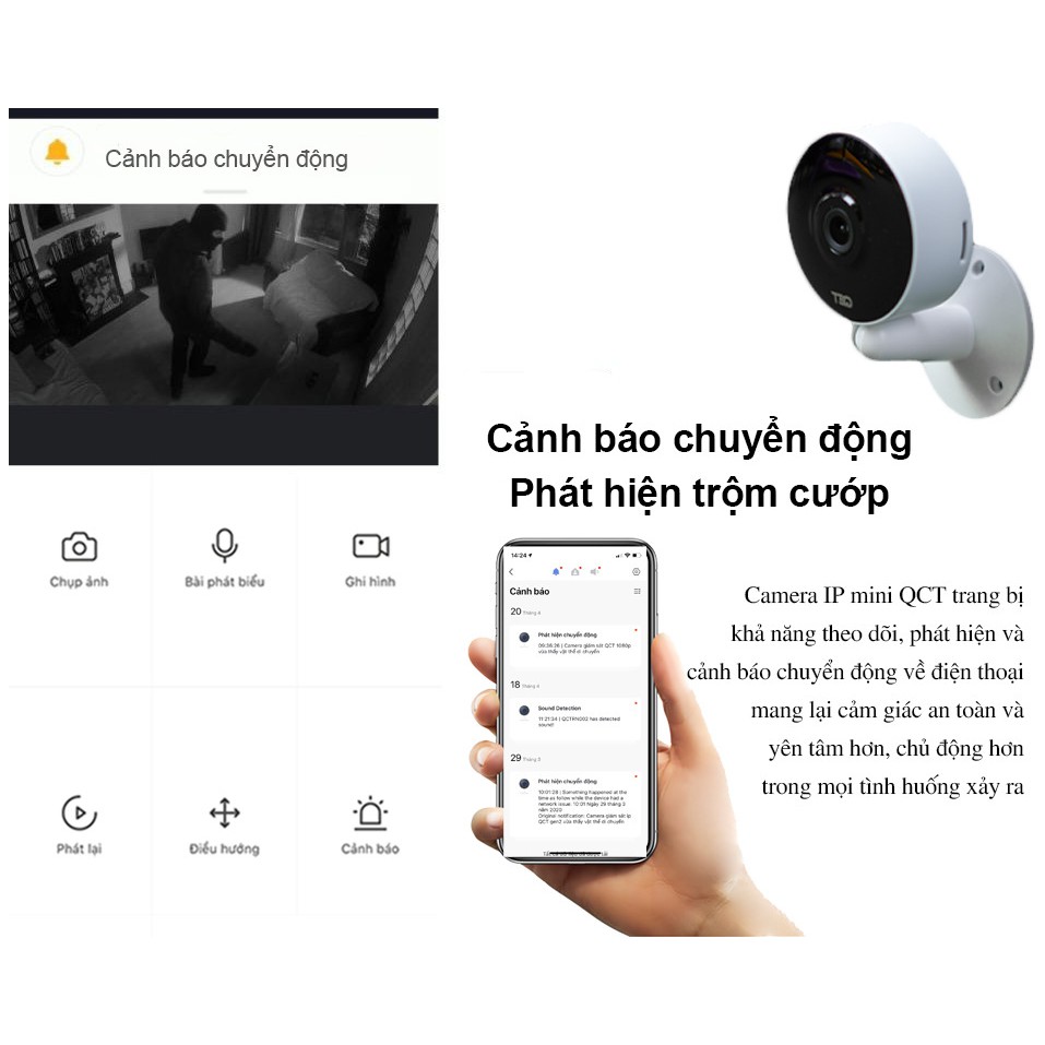 Camera giám sát mini QCT gen2 1080p quốc tế