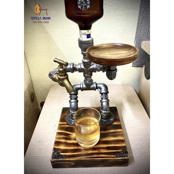 Whisky Dispenser - Giá rót rượu phong cách industrial, cổ điển, vintage decor