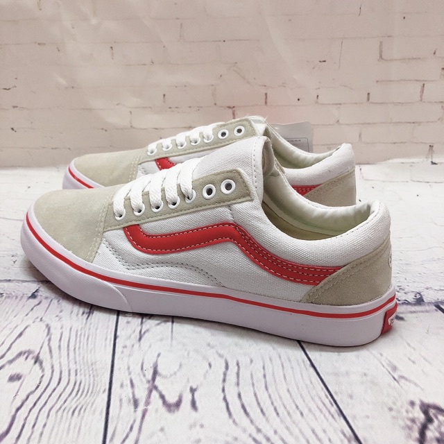 Giày thể thao vans old skool kelly trắng sóng đỏ (Da Lộn) thời trang / Hotgirl99