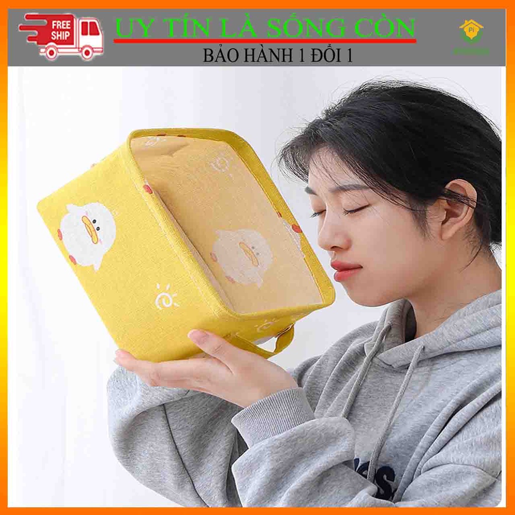 Giỏ Vải Đa Năng Pihouse, Giỏ Đựng Đồ Cá Nhân, Văn Phòng Vintage Chứa Mỹ Phẩm Để Bàn