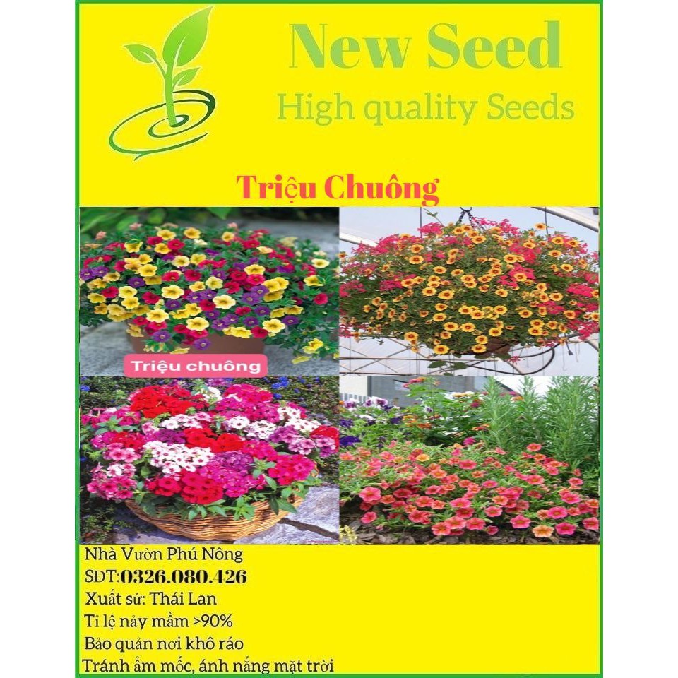 Hạt Giống Hoa Triệu Chuông F1 Siêu Dễ Trồng [ Gói 50gram, 100gram, 200gram ]