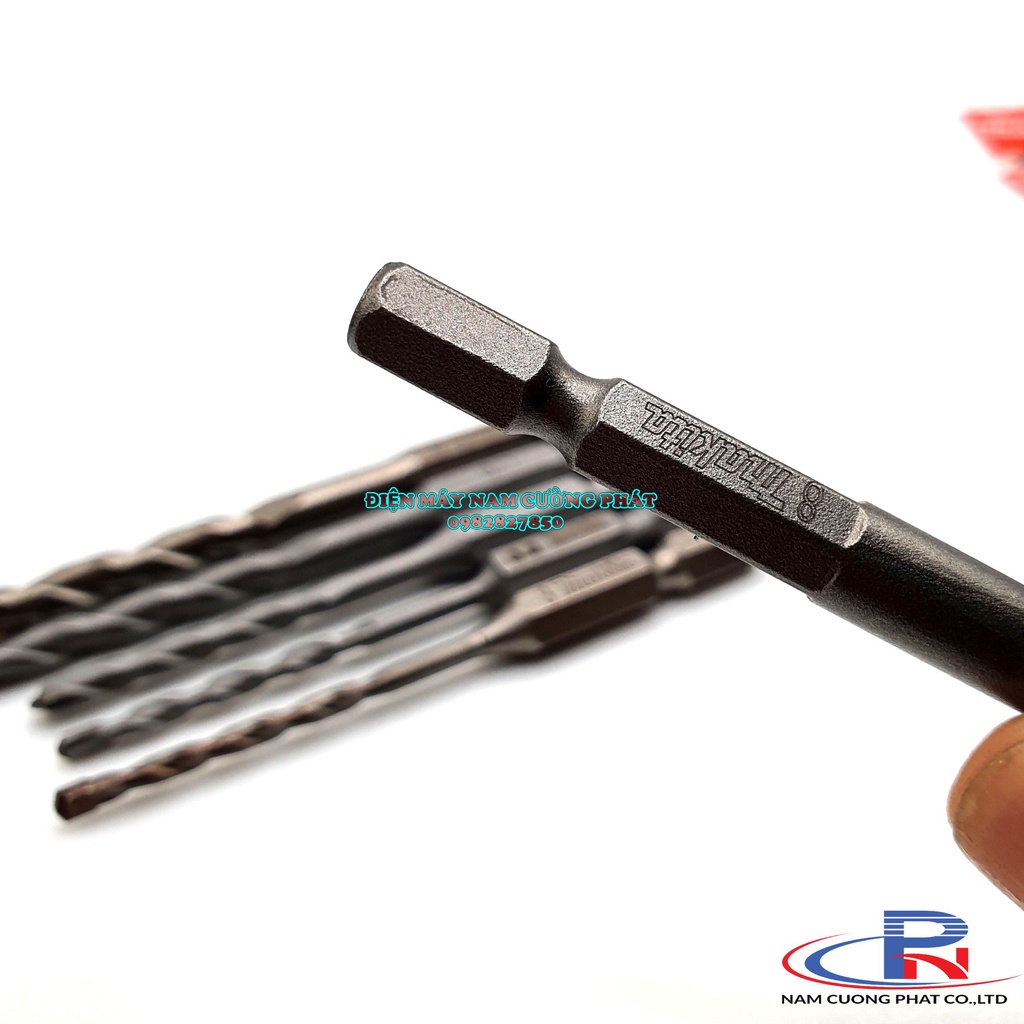 Mũi khoan gạch, khoan tường chuôi lục giác Makita 3, 4, 5, 6, 8mm