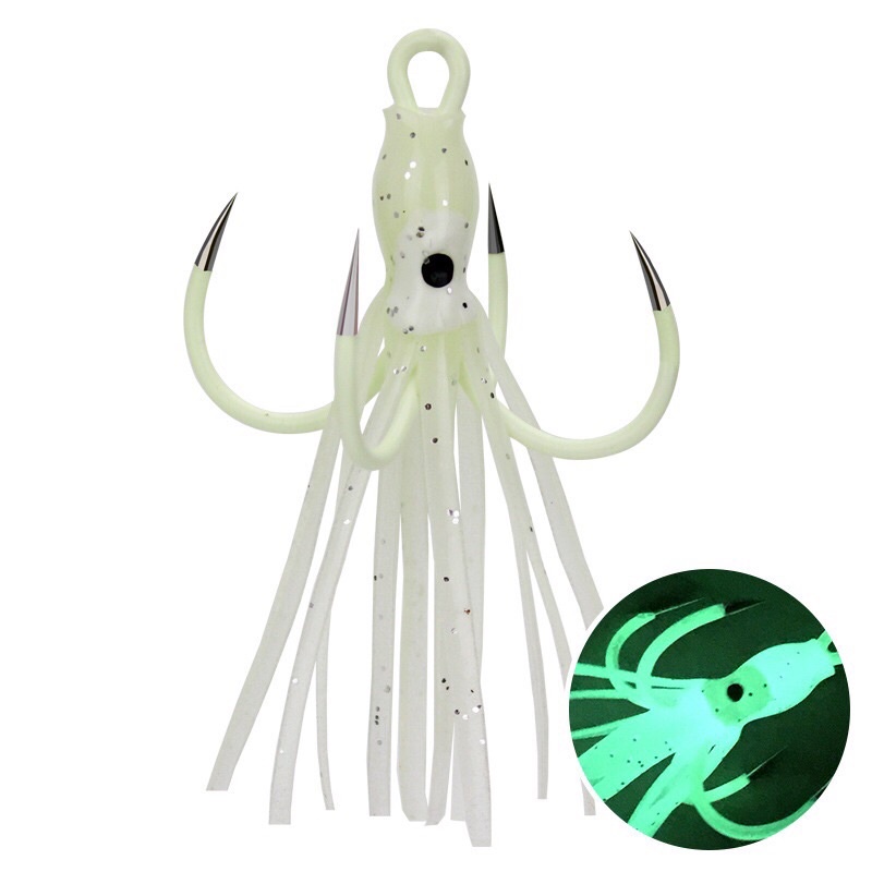 Mồi Câu Mực Phát Quang - Có 2 size tuỳ chọn 6cm và 6,2cm