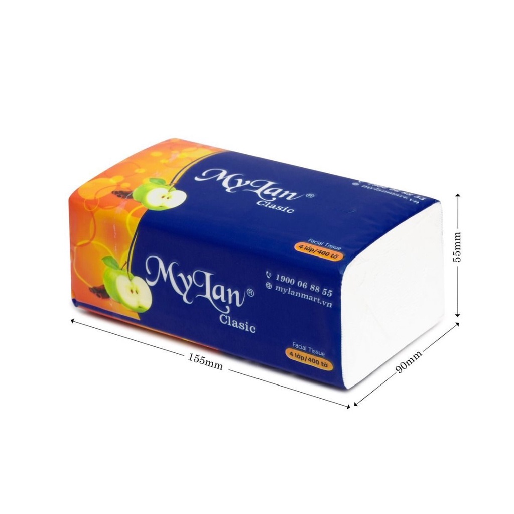 Giấy ăn,Giấy rút Cao Cấp Mylan 4 lớp,Không Chất Tẩy Trắng,Siêu Sạch,Siêu dai,Tan nhanh trong nước