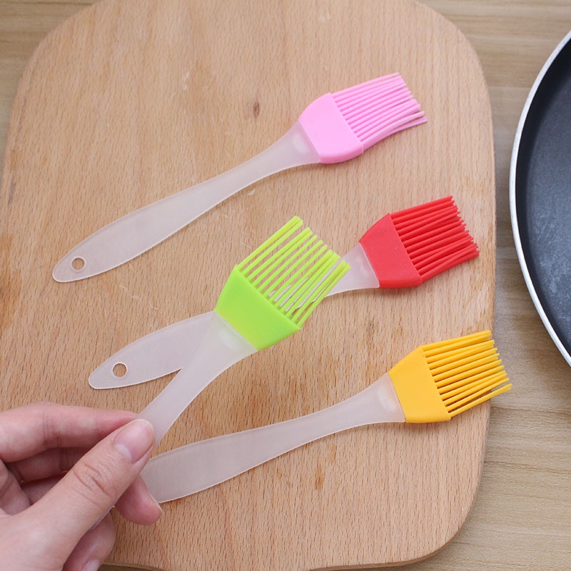 Chổi Quét dầu ăn, phết bơ Silicon cán nhựa trong