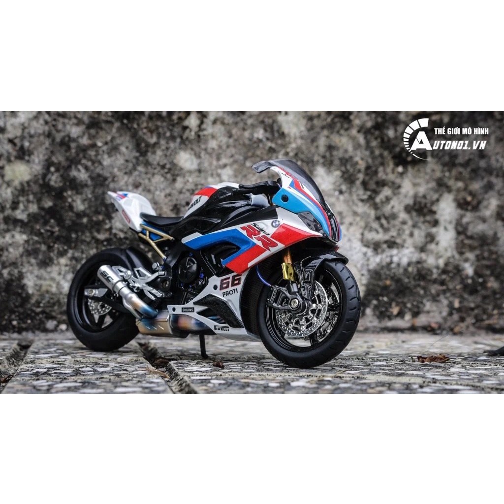 MÔ HÌNH BMW S1000RR CUSTOM TRICOLOR VERSION 1:12 AUTONO1 D039