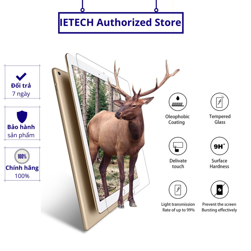 Kính cường lực cho iPad 2017/2018 chống xước, chống vỡ màn hình - Thương hiệu PKCB