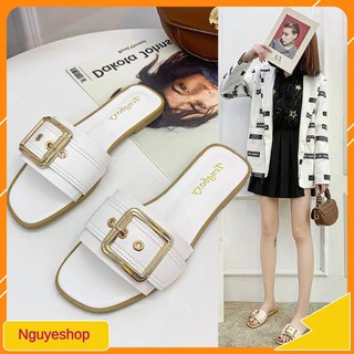 Dép lê da mềm bản to gài khoá big size 35-42