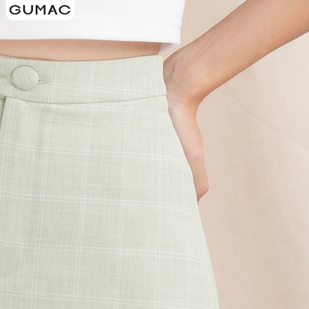 [Mã WABRGU152 giảm 10% tối đa 50k đơn từ 250k] Chân váy ngắn 2 nút VA10136 GUMAC | BigBuy360 - bigbuy360.vn