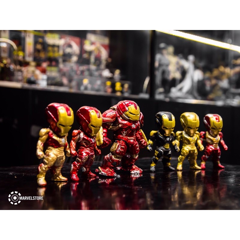 Mô hình Iron man chibi set 6 giáp người sắt có Hulkbuster