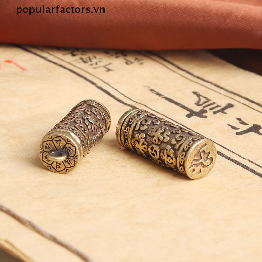 1 Mặt Vòng cổ Hình Trụ Bằng Đồng Thau Phong Cách Phật Giáo