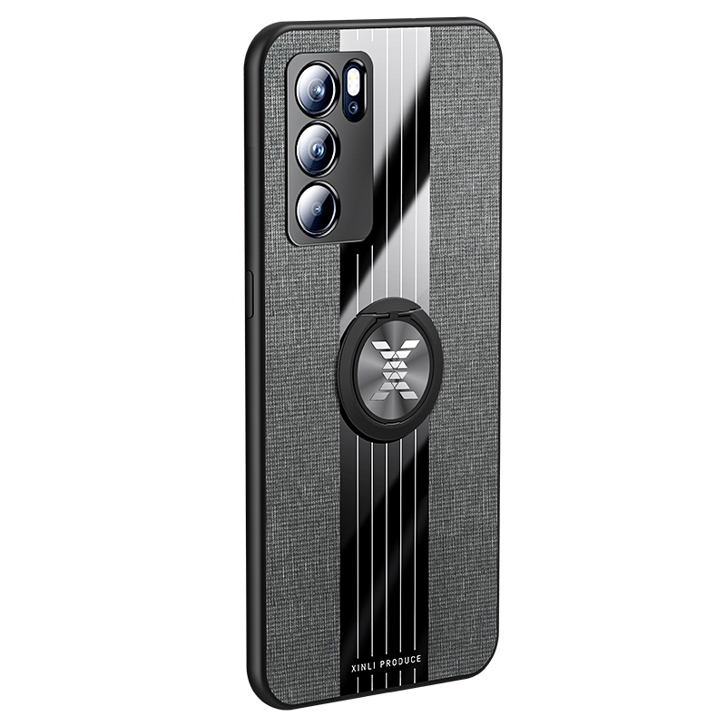 Ốp điện thoại vải cứng khung mềm có nhẫn đỡ cho OPPO Reno6 Z Reno5 Pro Reno4 Z Pro 5G 4G Reno 6Pro 4Z 5Pro 6Pro 4Z