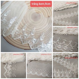 Ren lưới thêu , size từ 8cm đến 14cm (1 mét)