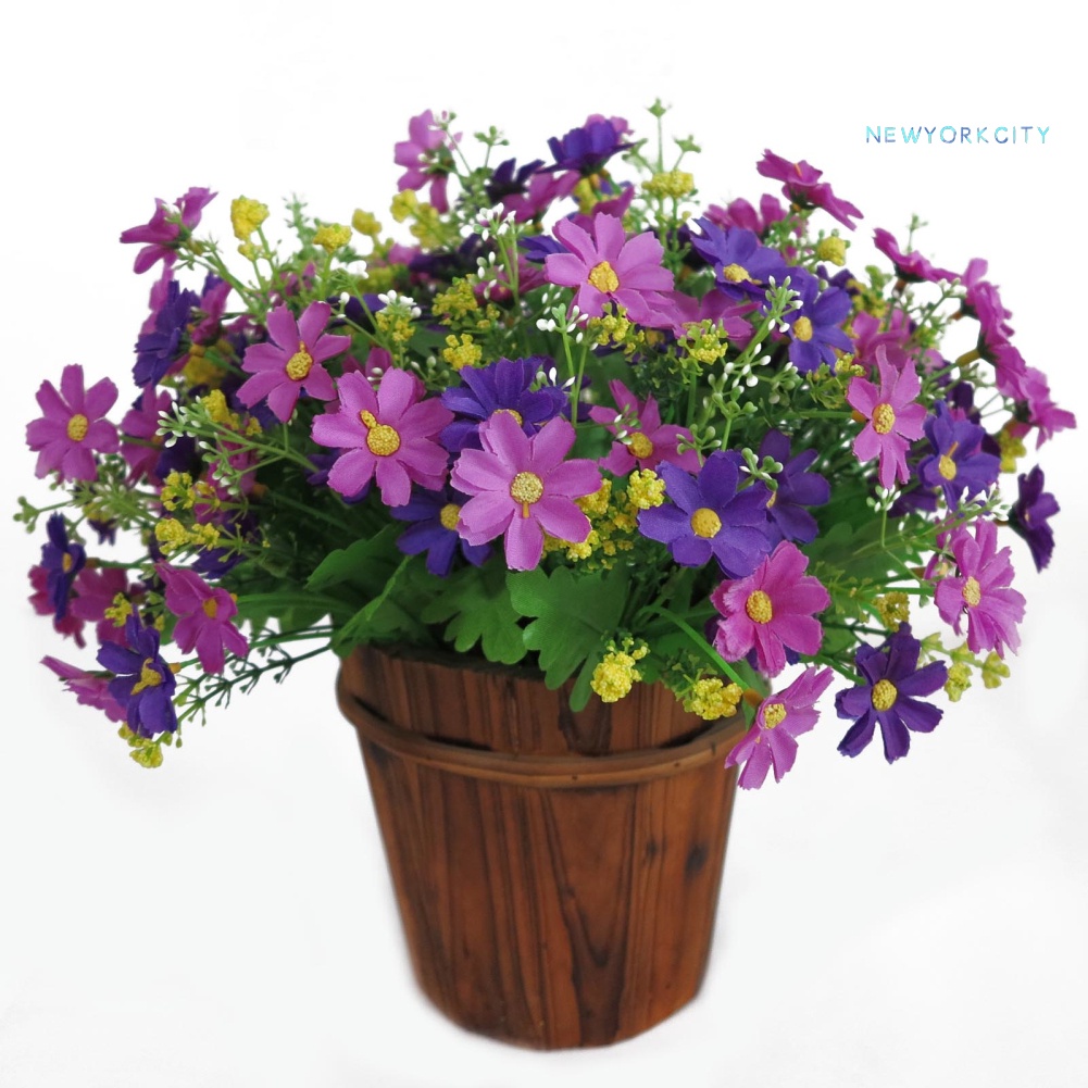 1 Bó 28 Bông Hoa Cúc Nhân Tạo Dễ Thương Trang Trí Nhà Cửa/Sự Kiện