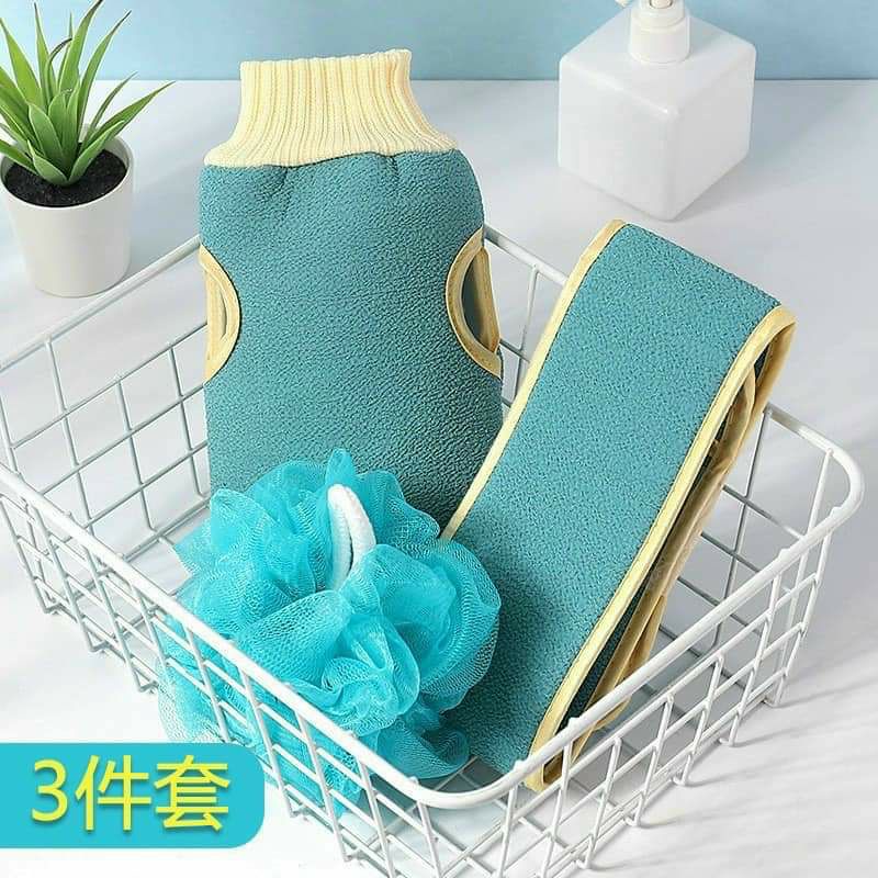 Set 3 món cọ lưng nhà tắm tẩy tế bào da chết TUTJNO