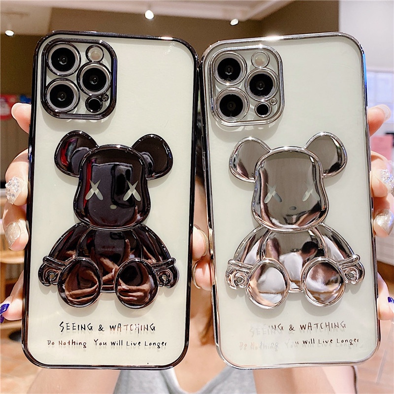 Ốp Điện Thoại Họa Tiết Gấu 3D Cho IPhone 6 7 8 Plus 13 11 12 Pro 11Pro MAX 12 11 13 Mini Promax SE 2020 6S 7+ 8+ X XS MAX XR