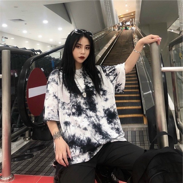 ⚡️ VIDEO + HÌNH THẬT ⚡️ Áo thun phông tay lỡ form rộng Unisex Nam Nữ Hoạt Hình Loang Màu ( NHIỀU MẪU)