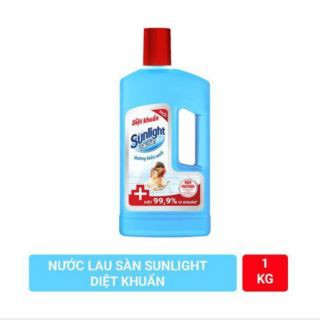 Nước lau sàn Sunlight diệt khuẩn hương biển xanh chai 1kg