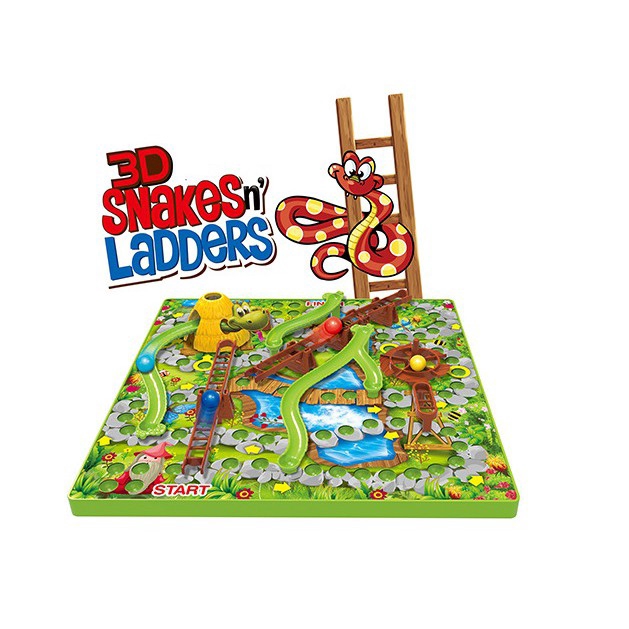 Trò Chơi Trí Tuệ Rắn và thang (Snakes and Ladders) 3D Cổ Điển, Board Game Hấp Dẫn