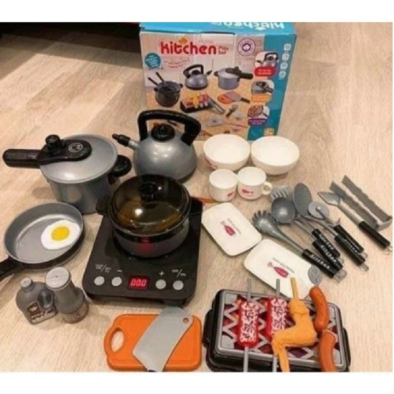 Bộ Đồ Chơi Nấu Ăn 36 Món Bằng Nhựa Cho Bé Y như Thật