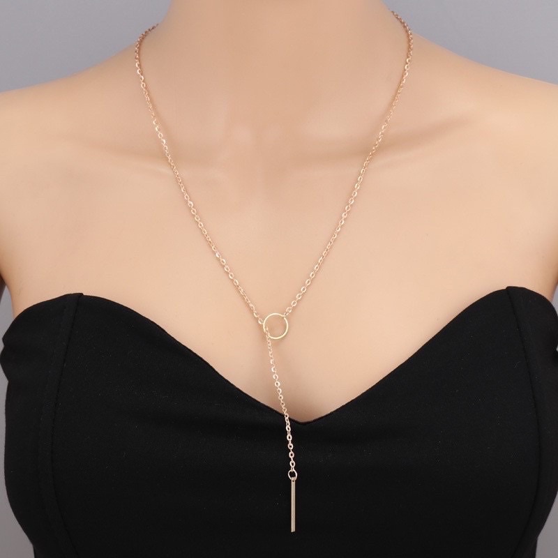 Dây chuyền hợp kim ngọc nhân tạo ulzzang có sẵn