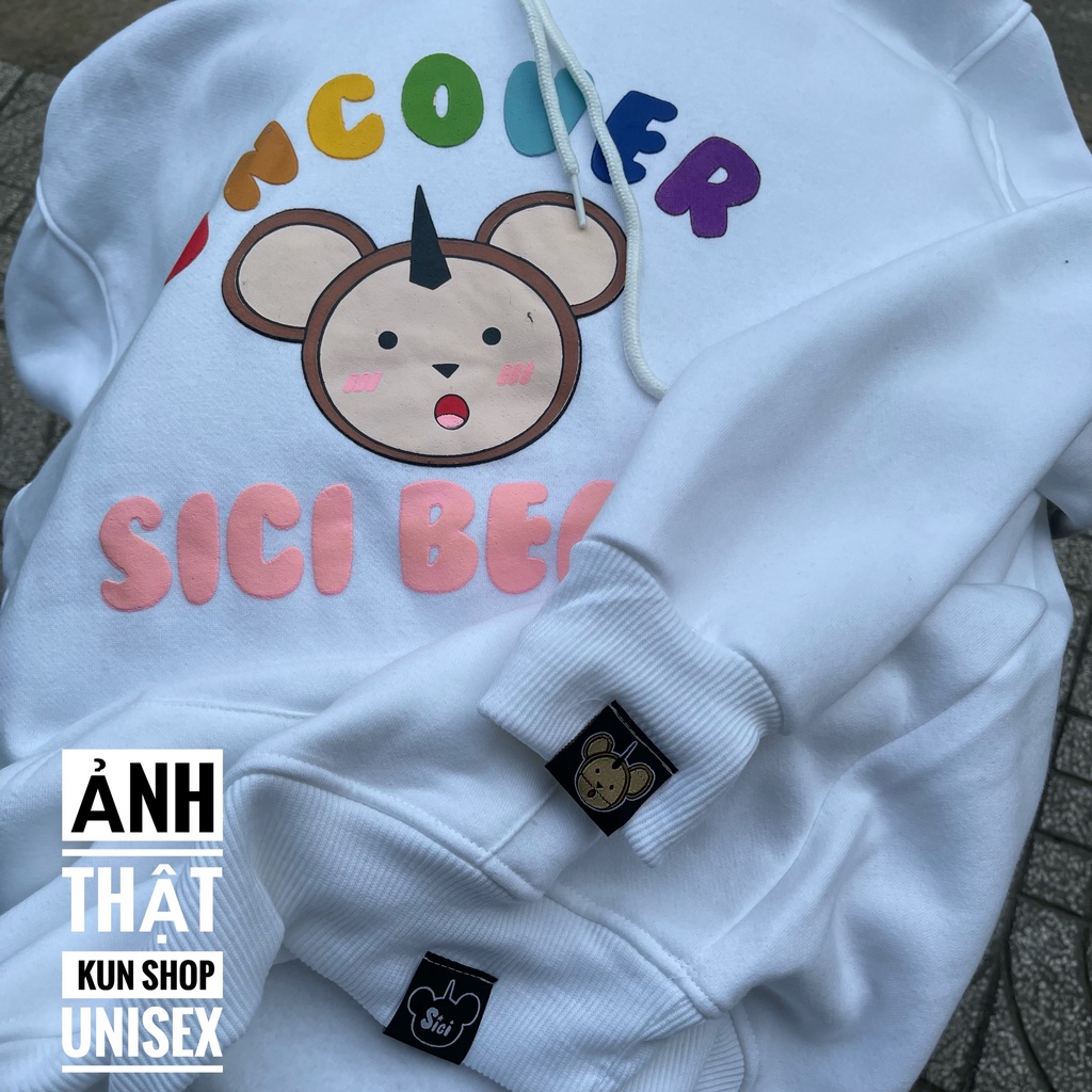ÁO KHOÁC HOODIE GẤU SICI UNCOVER chất nỉ bông