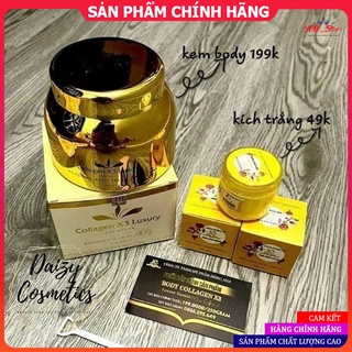 [MUA COMBO GIẢM 15%] - Kem dưỡng body Collagen X3 Luxury kích trắng da chính hãng Mỹ Phẩm Đông Anh