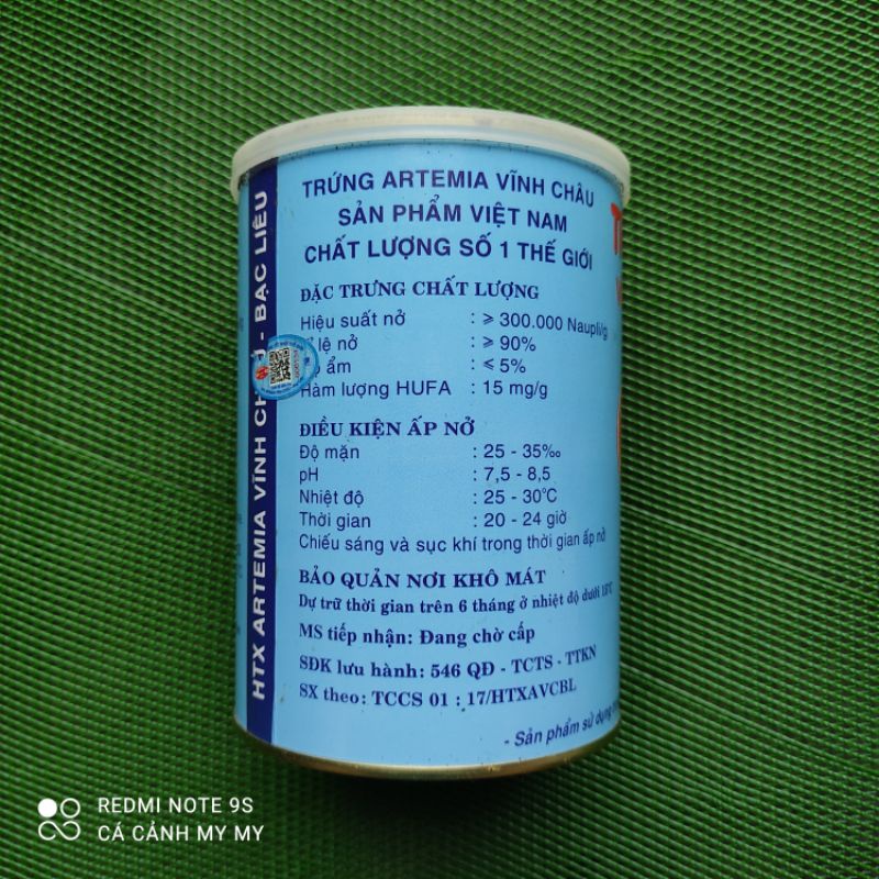 Artemia Vĩnh Châu số 1 thế giới Artemia giống nuôi sinh khối