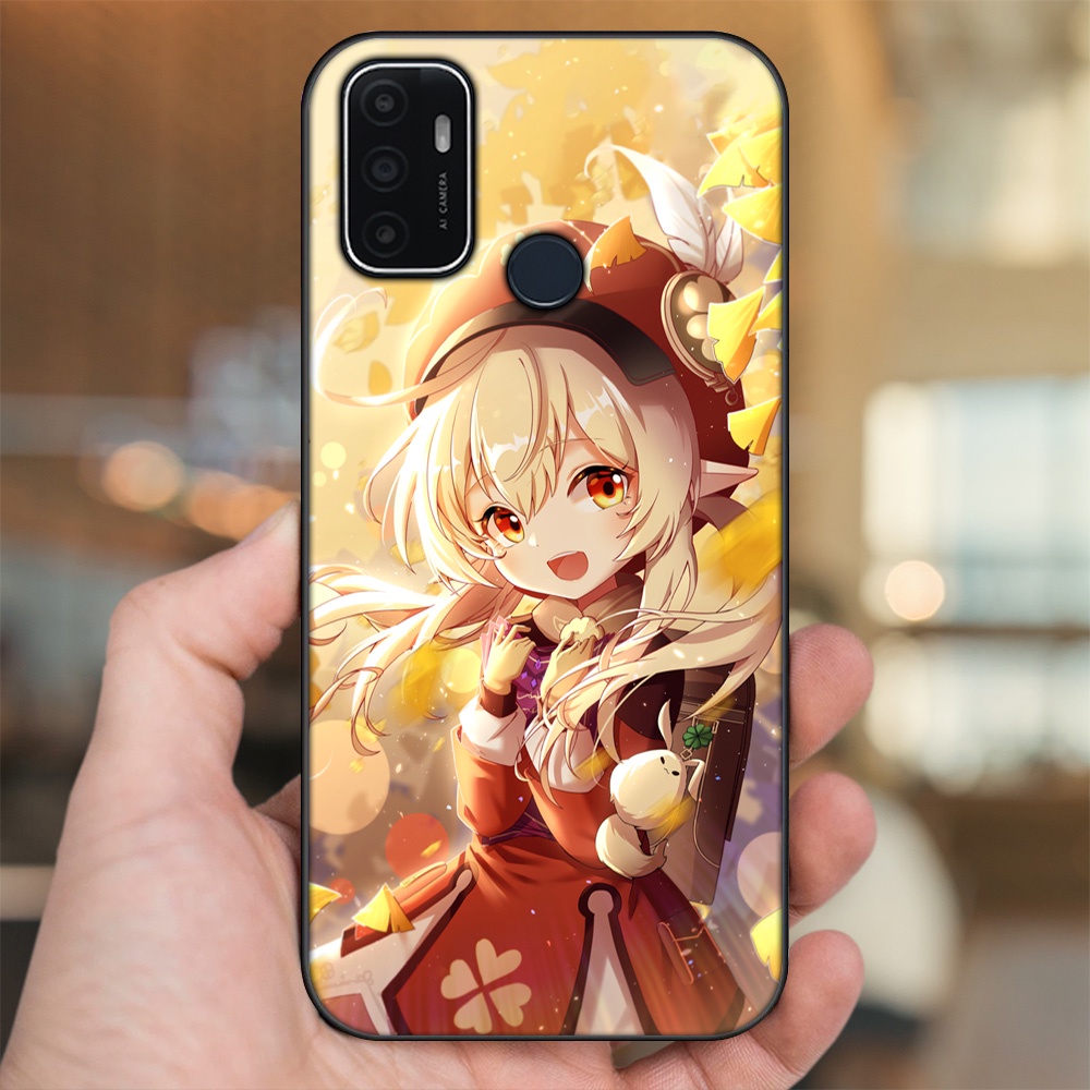 Ốp lưng Oppo A53 viền đen in hình Klee Genshin Impact