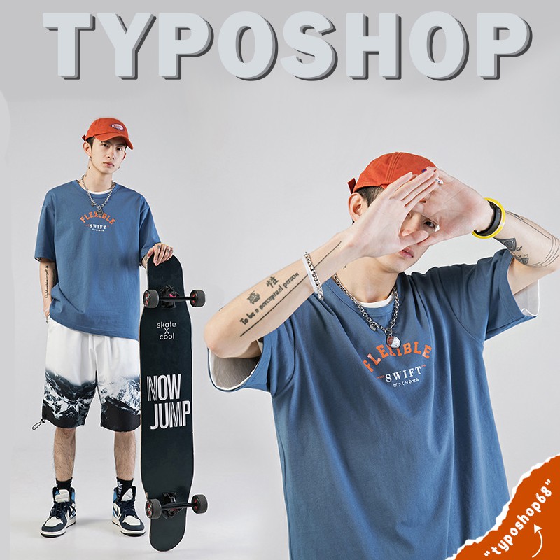 Áo thun unisex - Áo phông tay lỡ, form rộng, dáng unisex, hình in flexible TYPO shop | BigBuy360 - bigbuy360.vn