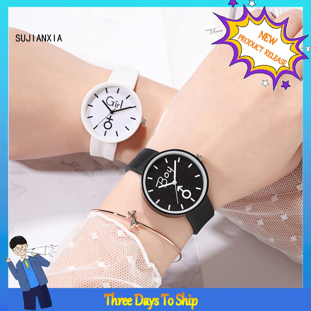 Đồng Hồ Đeo Tay Bằng Silicon Mặt Tròn Thời Trang Dành Cho Nam Và Nữ