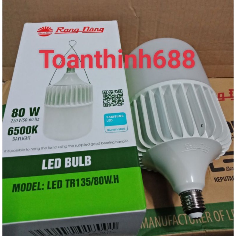 Bóng đèn Led trụ Rạng Đông 80W sáng trắng 6500k / vàng 3000k