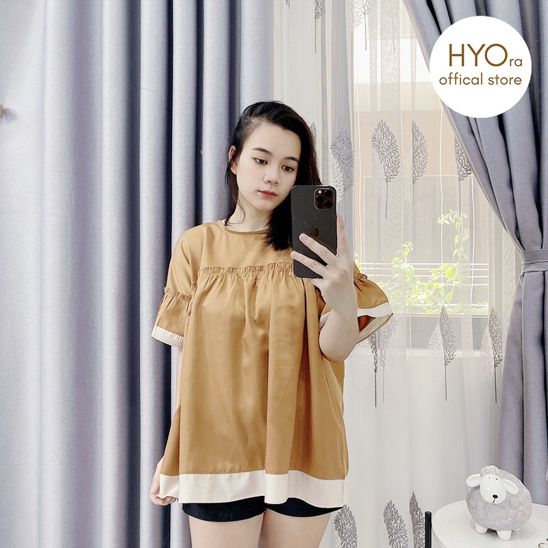 ÁO BẦU đẹp kiểu babydoll dáng công sở xinh vải Lụa Hàn Freesize 68kg