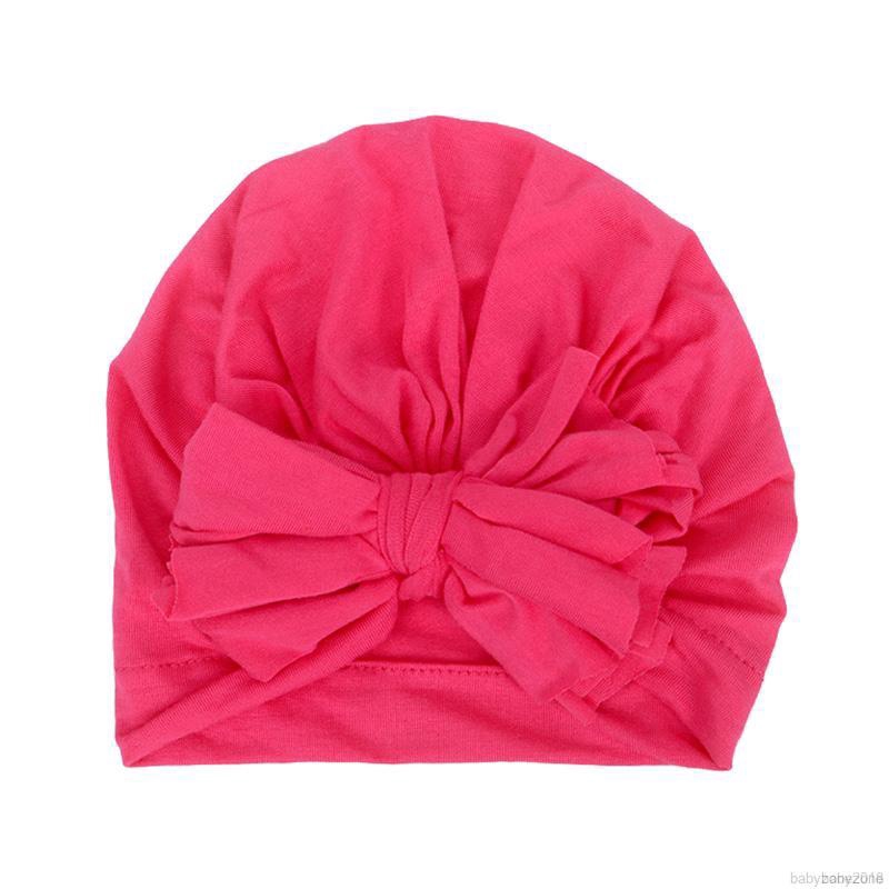 Mũ trùm đầu thắt nơ cho trẻ sơ sinh