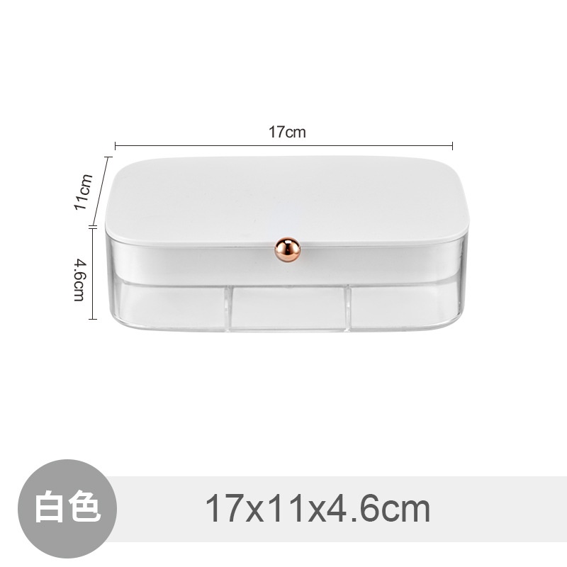 Hộp Đựng Trang Sức Hai Tầng Cỡ Lớn Chống Bụi Tiện Dụng