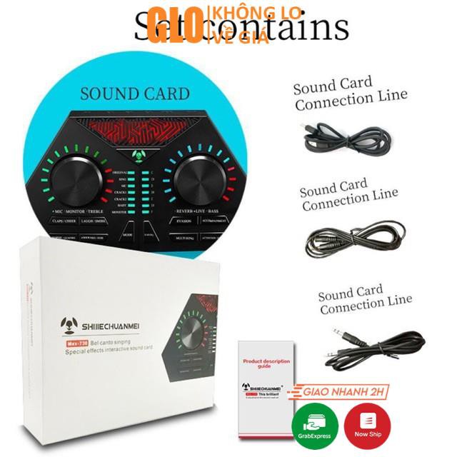 Sound Card Max730 Chuyên Hát Thu Âm, Hát Live