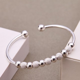 Vòng tay kiềng bi bi tròn xi bạc dễ thương