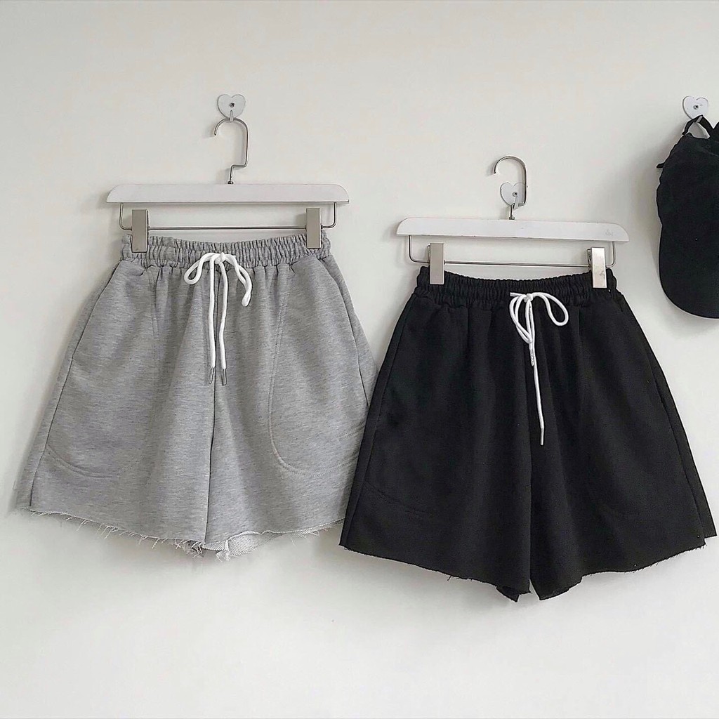 Quần Shorts Thun Trơn Gấu Cắt CHANREEN [FREESHIP] Quần chất thun siêu mát, mặc ở nhà hoặc đi tập đều được | BigBuy360 - bigbuy360.vn