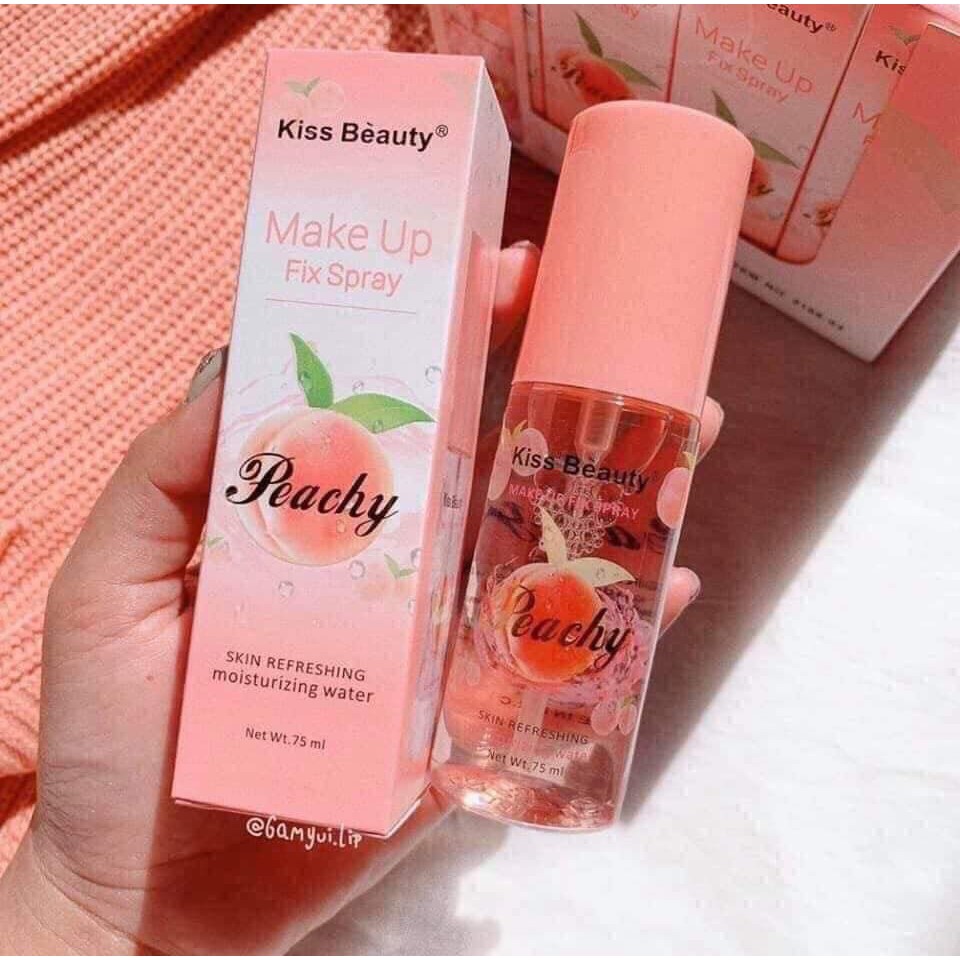 Xịt Khoáng Khóa Nền Khóa Makeup Đào Kiss Beauty | BigBuy360 - bigbuy360.vn