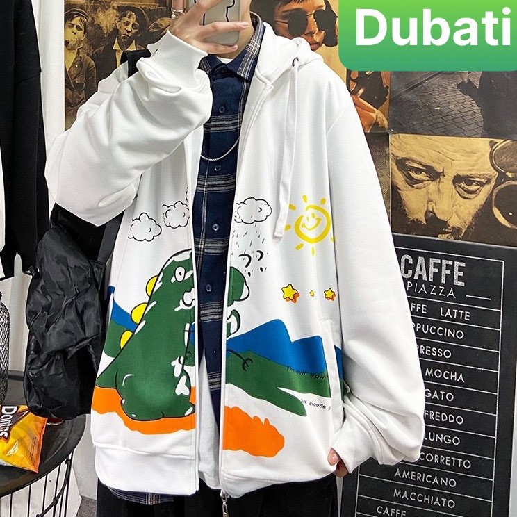 ÁO KHOÁC NỈ, ÁO HOODIE CHẤT VẢI DÀY KHỦNG LONG DÂY KÉO SÀNH ĐIỆU UNISEX- DUBATI FASHION